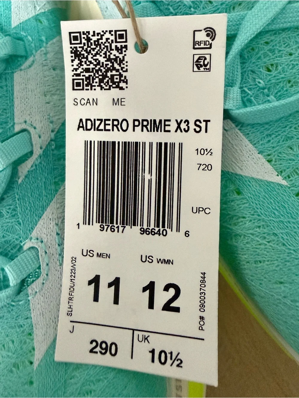 Adidas Adizero Prime X 3 Strung Flash Aqua Mens Sizes Running‎ Shoes JR2598